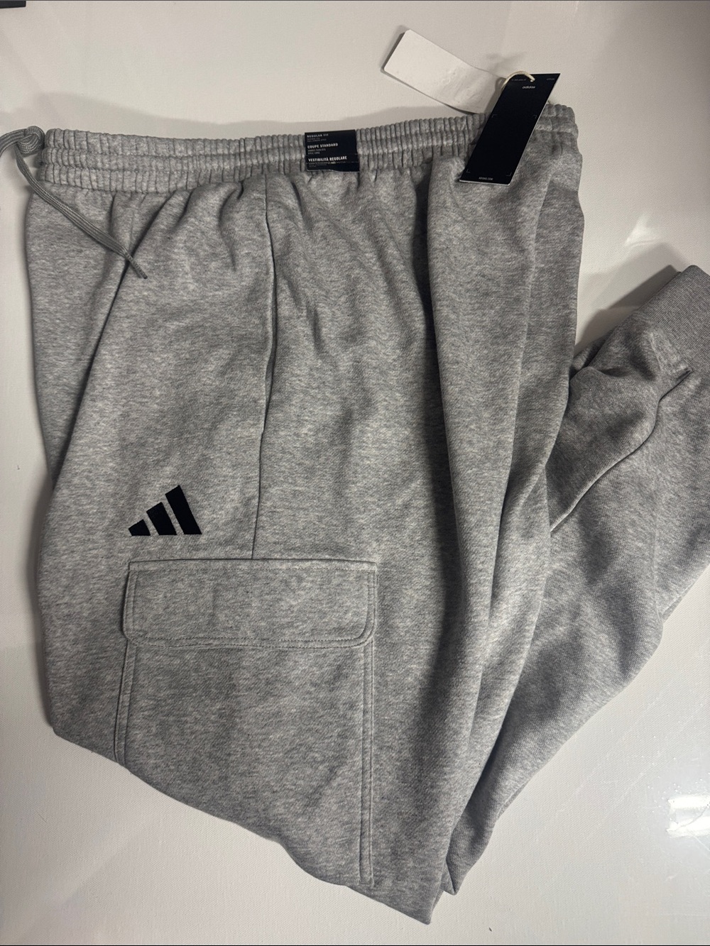 Adidas Joggers Sweatpants Mens Large Fleece Cargo